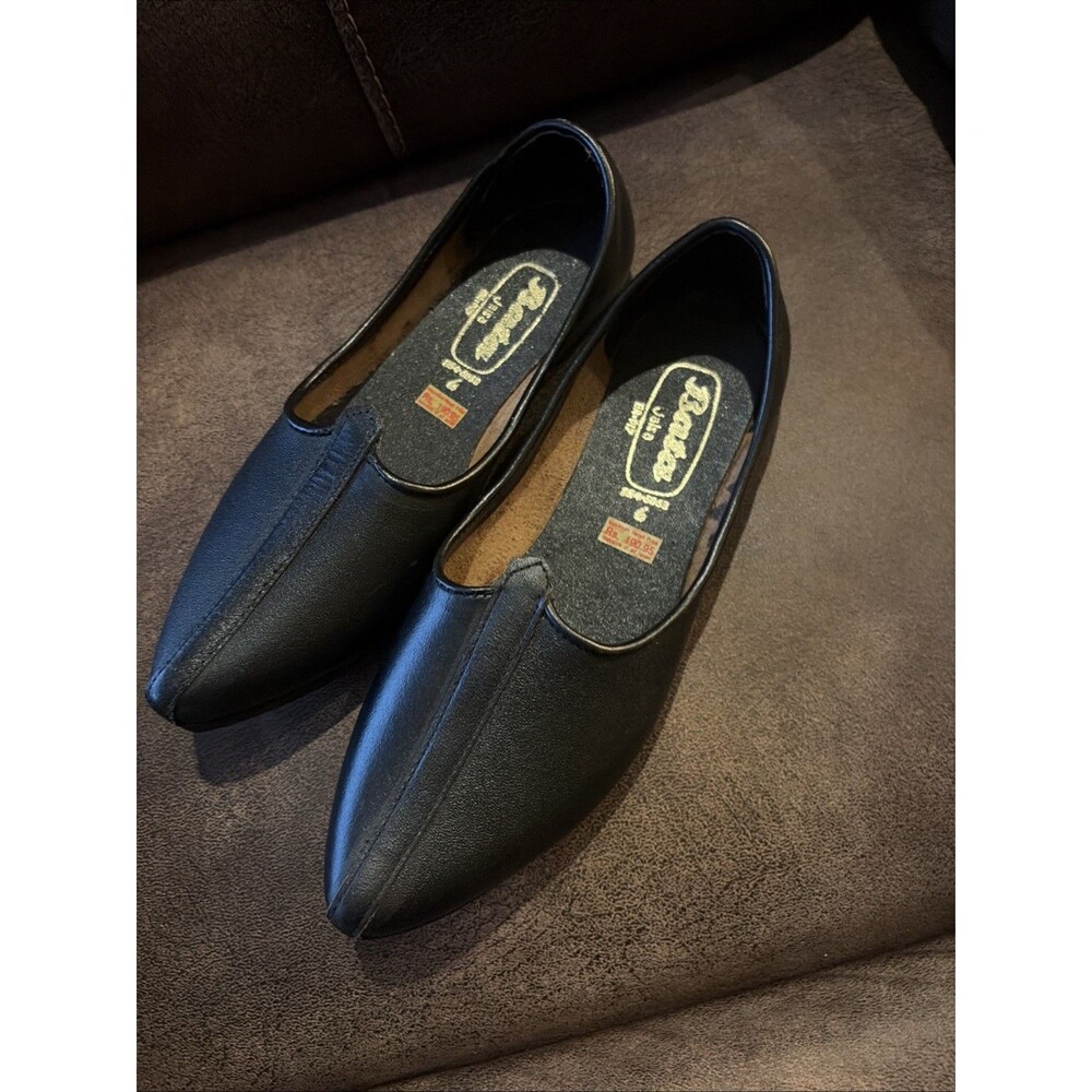 MENS INDIAN PUNJABI BATA JALSA LEATHER Black Shoes Size 6